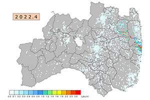 福島放射能測定マップ画像