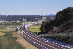 福島空港・あぶくま南道路（あぶくま高原道路）風景-1