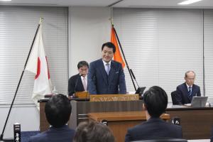 矢吹貢一新議長の就任挨拶