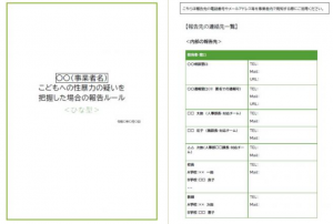 児童対象性暴力等を把握した場合の報告ルール