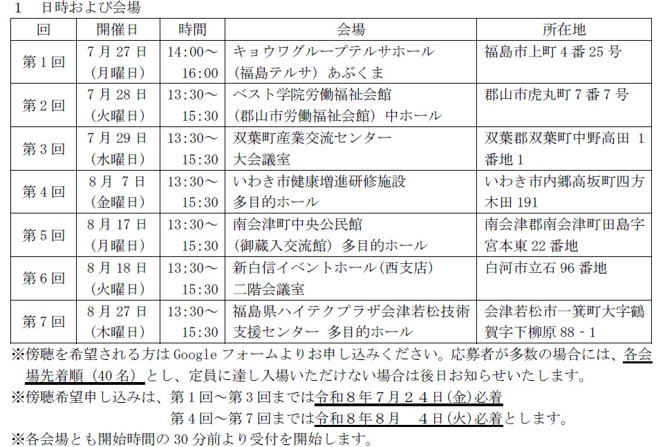 教育公聴会　広報資料（再募集）