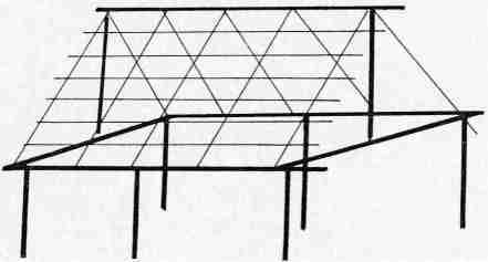 出し小屋組み立て図　画像