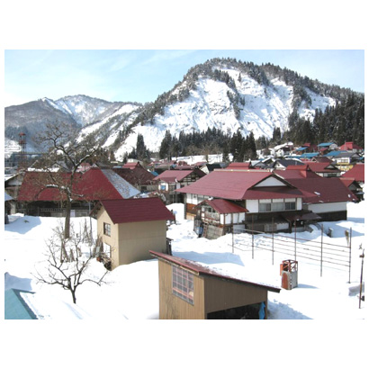 赤屋根の集落