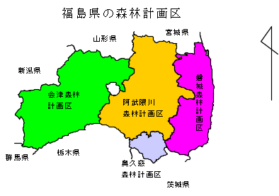 福島県の森林計画区