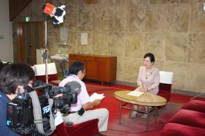 テレビ広報収録(柳沼純子議員)