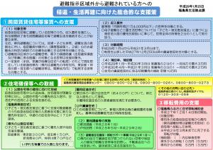 帰還・生活再建に向けた総合的な支援策(主要施策概要)