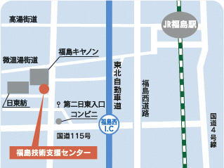地図(福島技術支援センター)