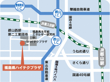 地図(福島県ハイテクプラザ)